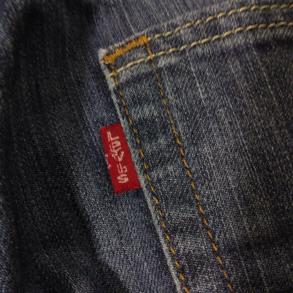 Levi's 505 jeans mens 32x34 blue denim dark wash straight leg Strauss regular - Picture 3 of 10